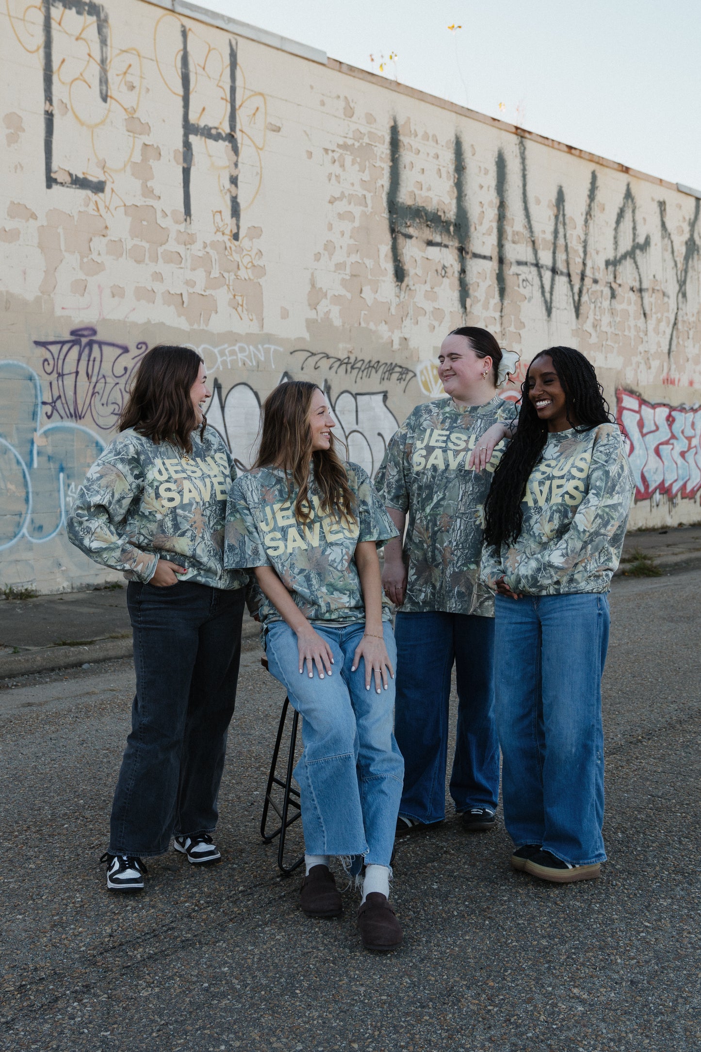 Jesus Saves Camo Tee