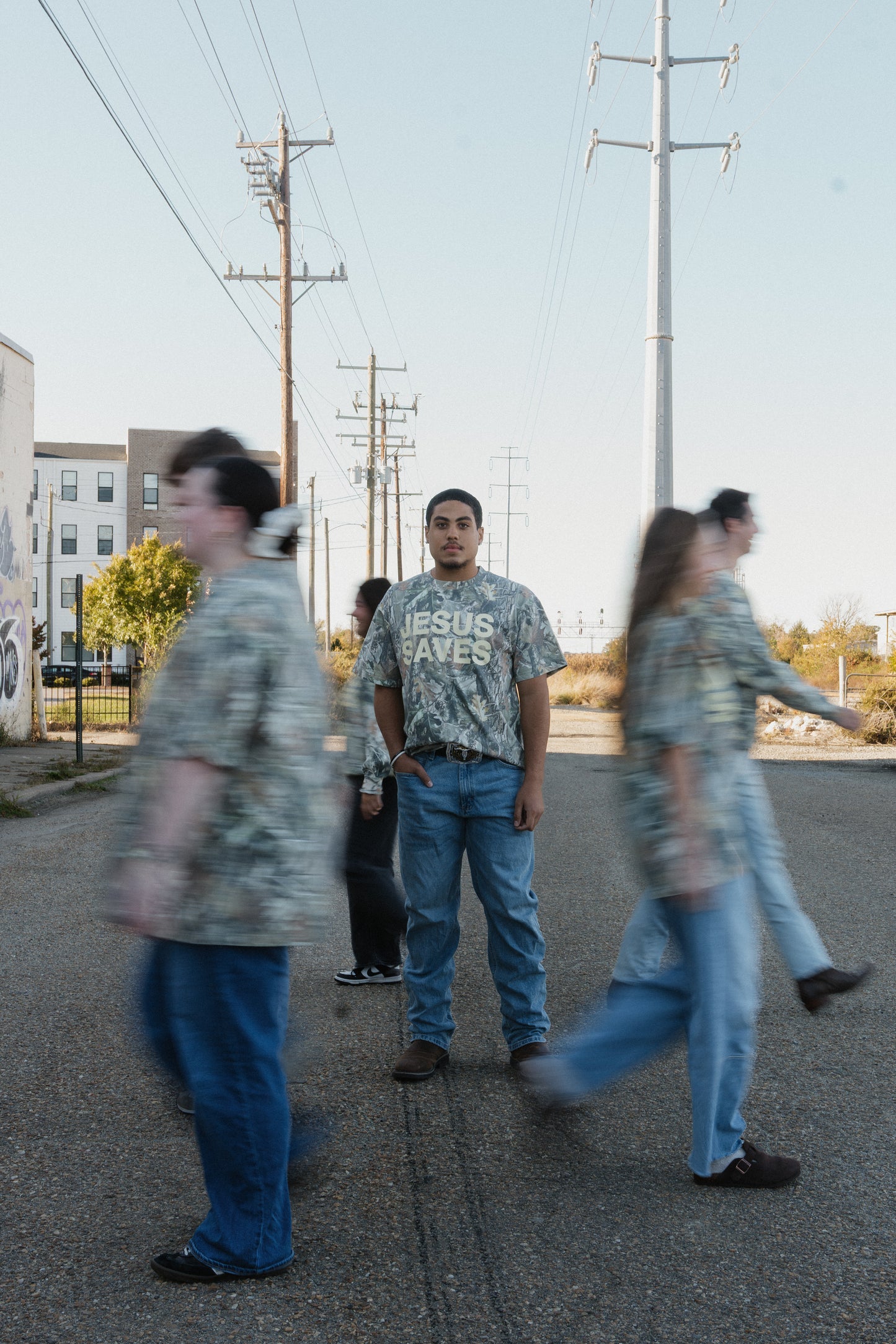 Jesus Saves Camo Tee