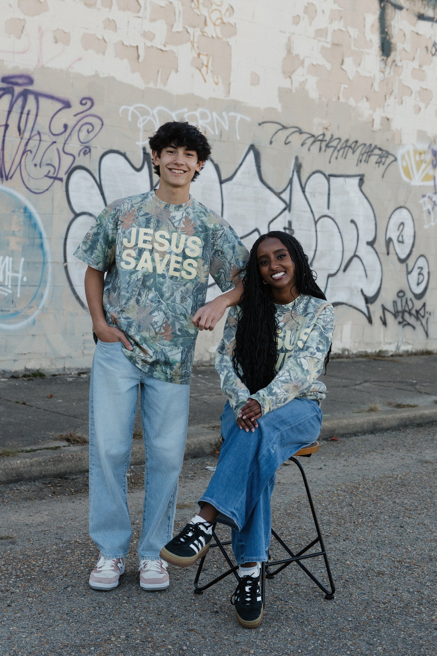 Jesus Saves Camo Tee