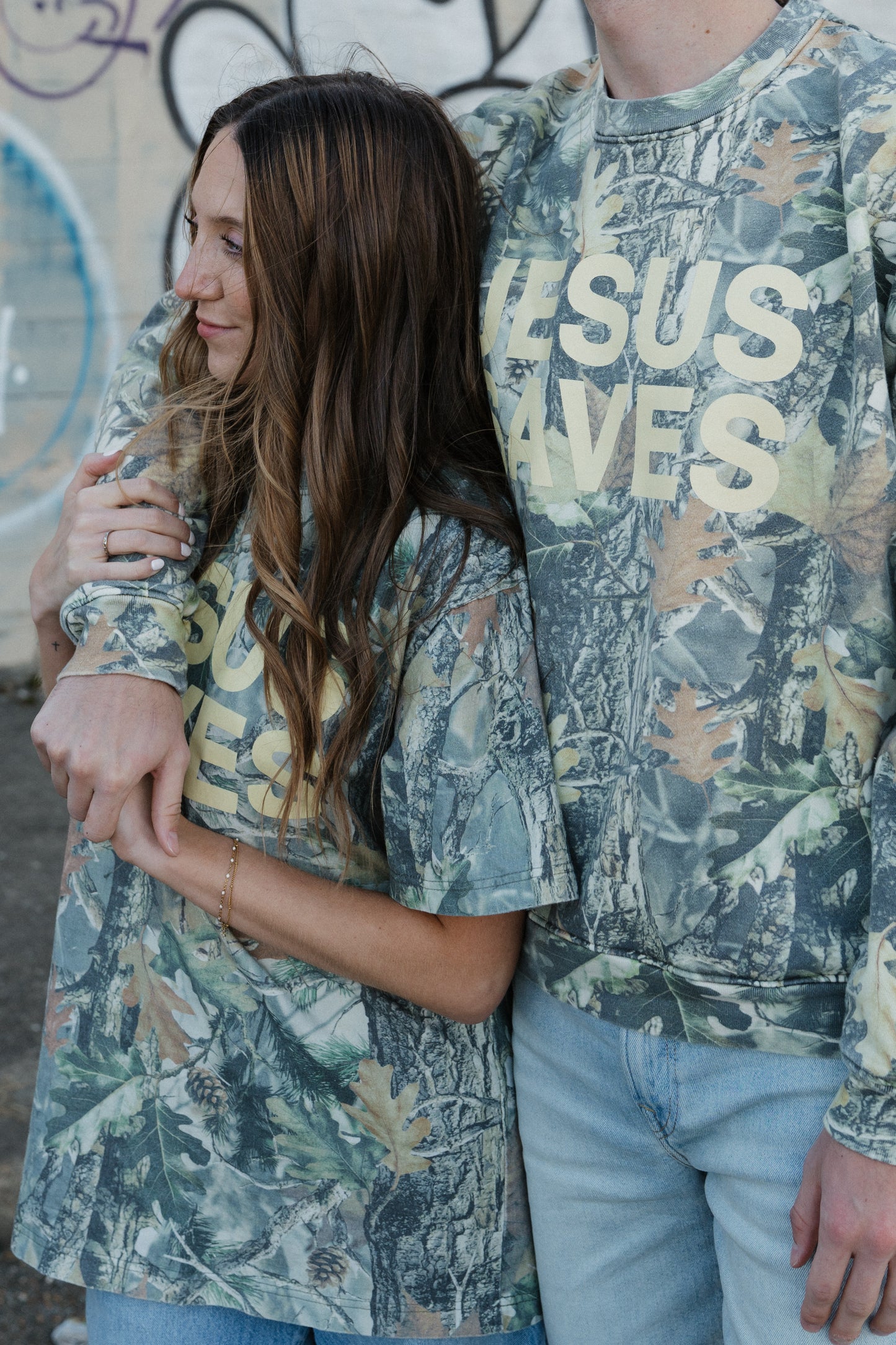 Jesus Saves Camo Tee